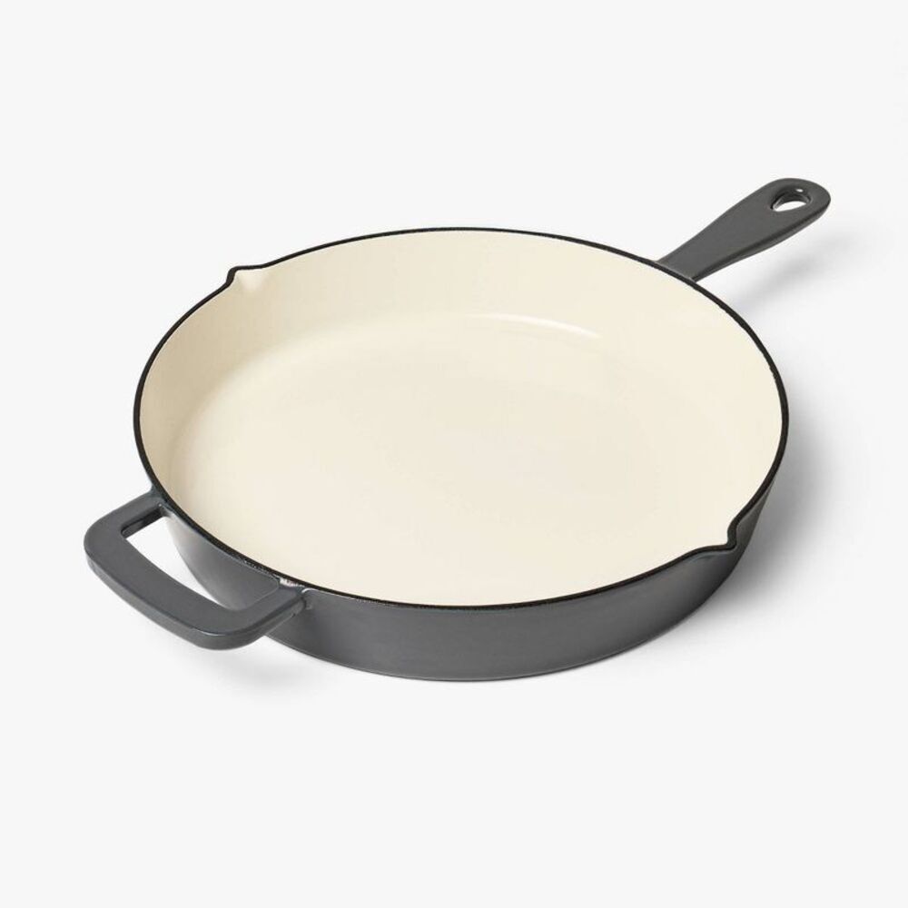 Open Box - Figmint - 12" Enamel Skillet Gray Eclipse - Figmint Gray